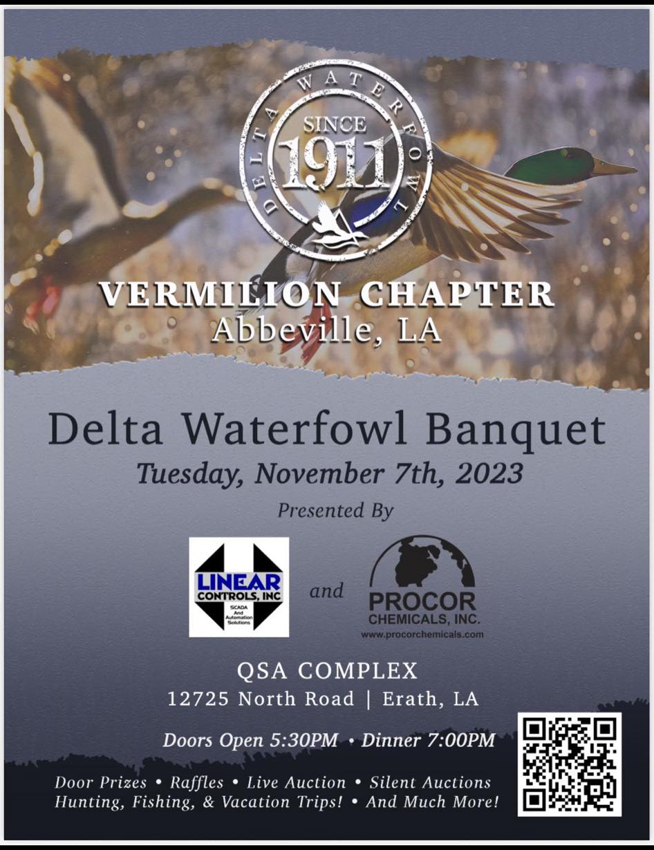 Vermilion Chapter Delta Waterfowl Banquet Flyer - Hero Hunts
